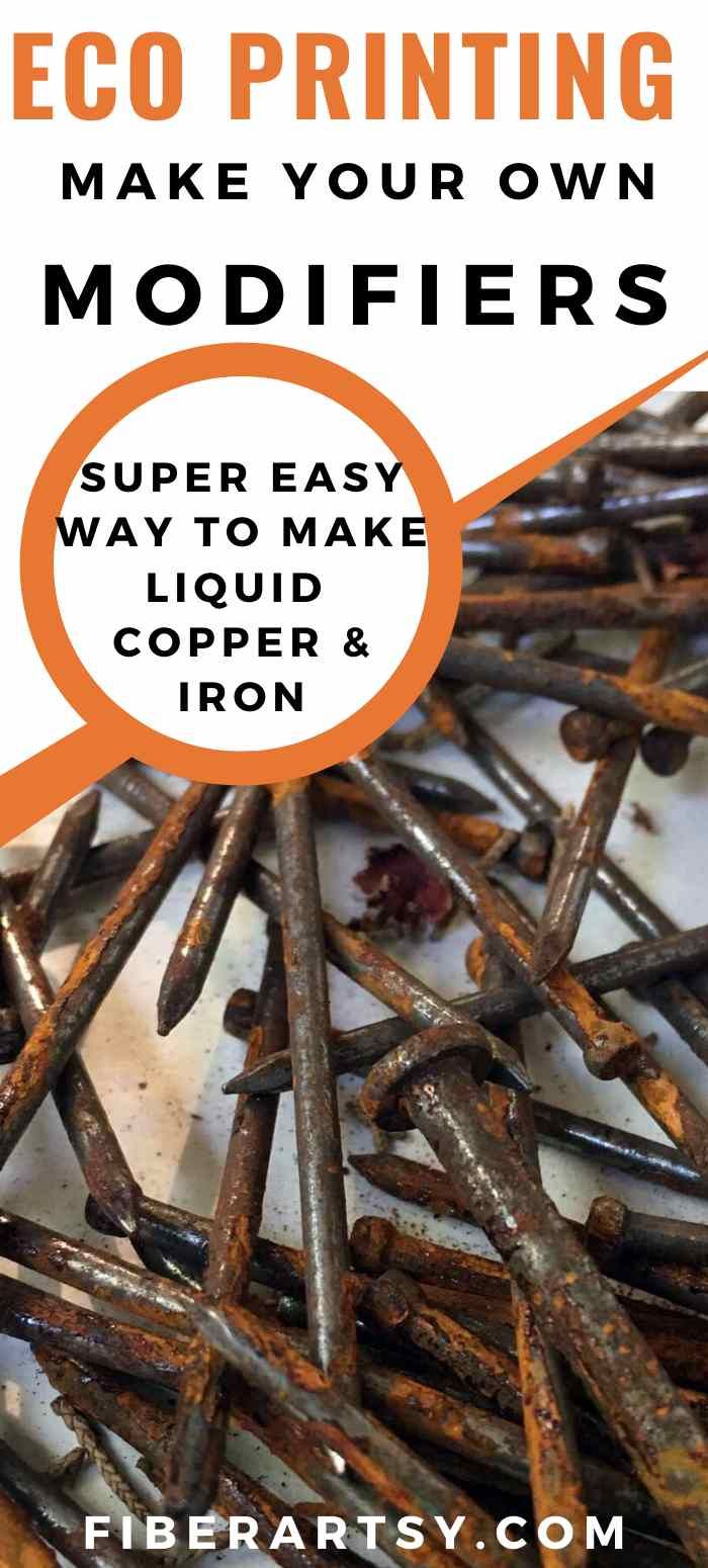 the words eco printing make your own modifiers super easy ways to make copper and iron