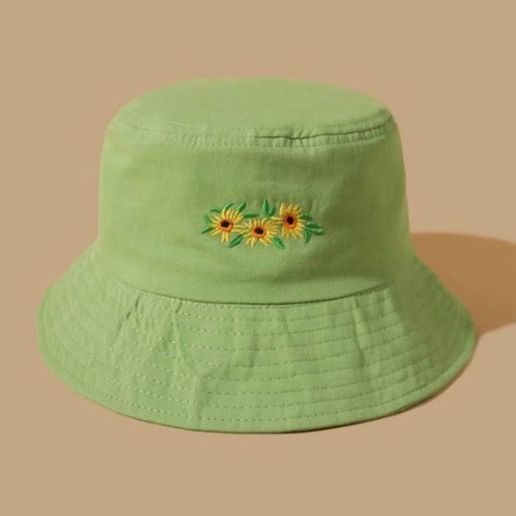 New & Never Worn!!! Daisy Bucket Hat Spring/Summer/Beach Hat 100% Cotton Circumference Size: 22.8" *Buy 4 For $15 Or 7 For $25! Deal Is For Any Items With The Emoji, Most Listings Have Only One Item For Sale So There May Not Be Multiples Of A Listing.* *Anything Over 5lbs Will Incur An Extra Shipping Charge Per Poshmark Limits And Rules* Daisy Bucket Hat, Cute Bucket Hats, Bucket Hat Fashion, Daisy Embroidery, Hat Aesthetic, Embroidered Bucket Hat, Summer Hats Beach, Gaun Fashion, Diy Vetement