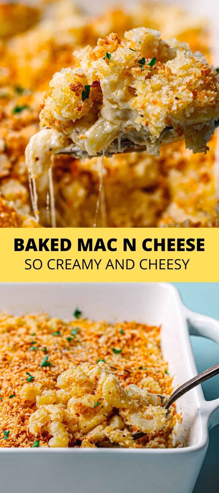 baked mac n cheese is so creamy and cheesy it's easy to make