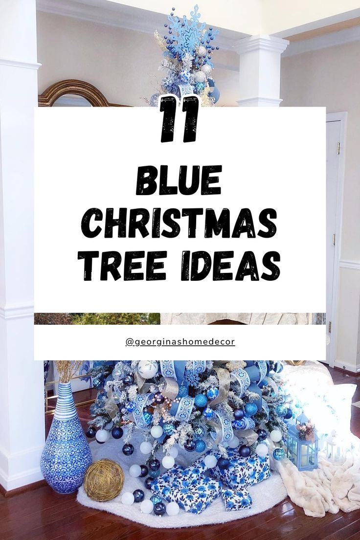 Blue Christmas Tree Ideas Electric Blue Christmas Tree, Blue Tinsel Christmas Tree, Antique Blue Christmas Tree, Blue Decor Christmas Tree Ideas, Blue Christmas Tree Ideas Color Schemes, Chinoiserie Christmas Tree Skirt, Blue Green Silver Christmas Tree, Blue Decorations Christmas Tree, Blue Gingham Christmas Tree