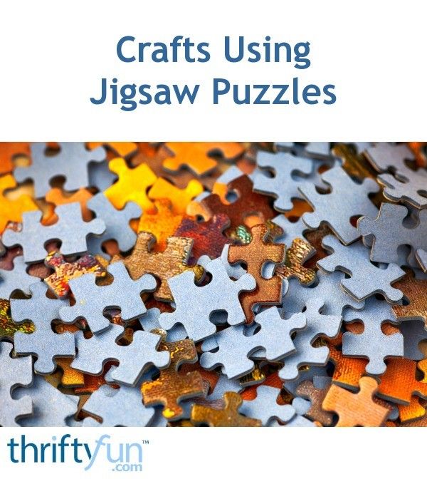 the cover of crafts using jigsaw puzzles