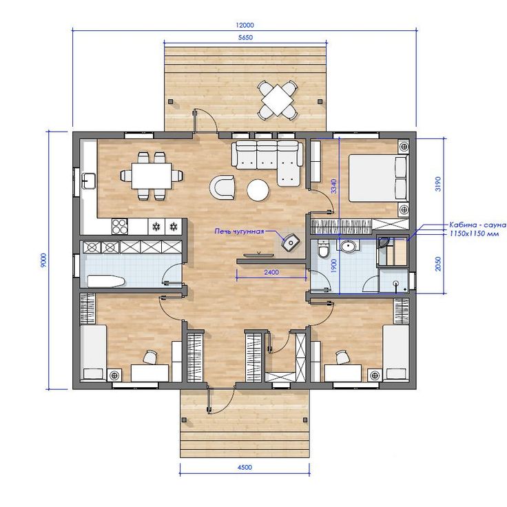 the floor plan for a small house