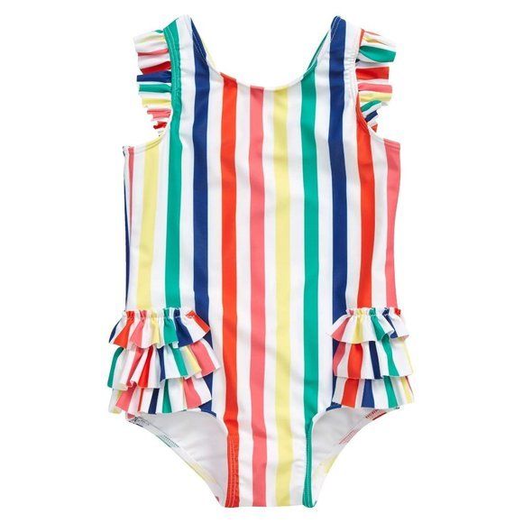 Brand New With Tag Flouncy Ruffles And Sweet Gingham Checks Add To The Considerable Charm Of A One-Piece Swimsuit Made With Upf 50+ Sun Protection To Shield Tender Skin. Upf 50+ Protects Against The Sun's Harmful Rays Lined 82% Polyester, 18% Spandex Top Rated Seller Fast Shipping Smoke Free Reasonable Offers Considered : Gift Athletic Holiday Luxury Ladies Woman’s Wear Summer Fall Spring Winter All Season Jersey Tops Day Going Out Shirts White Blogger Accessories Sassy Dress Style Sweaters Plai Summer Cotton Swimwear With Ruffles, White Ruffled Swimwear For Play, White Ruffled Onesie For Playwear, Playful Ruffled Swimwear, White Ruffled Onesie For Playtime, Cute Red Swimwear For Playtime, Playful White Bodysuit For The Beach, Beach Cotton Onesie With Ruffles, Playful White Bodysuit For Beach