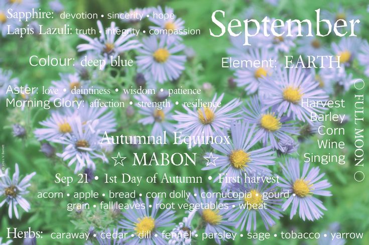 September Magical Correspondences, September Correspondences, November Correspondences, September Witchcraft, Monthly Correspondences, 1st Day Of Autumn, September Magick, Wicca Holidays, Magickal Correspondences