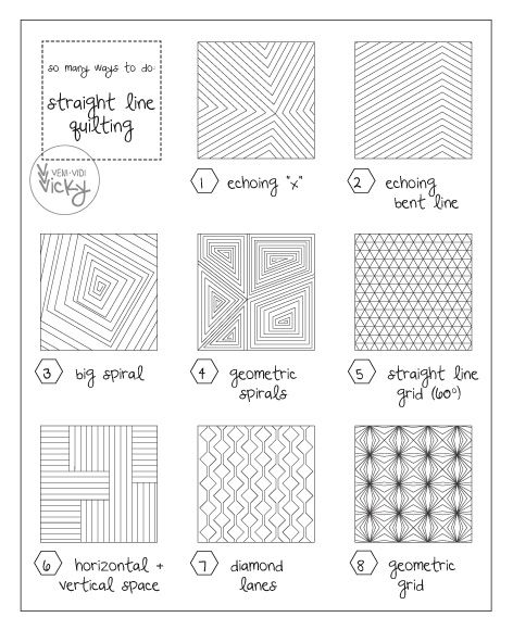 the different types of quilting patterns that you can use to make them look like they are