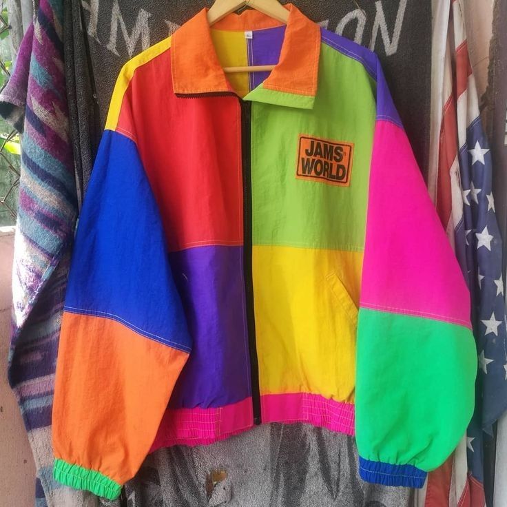 Rainbow Jacket Outfit, In Living Color Fashion 90s, Clowncore Clothes, Silly Clothes, Colorful Jacket, Funky Outfits, Harajuku Fashion, Colourful Outfits, Character Outfits