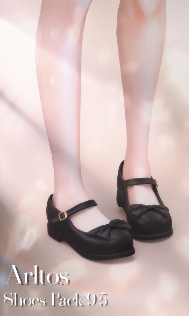 an image of a woman's legs wearing black shoes