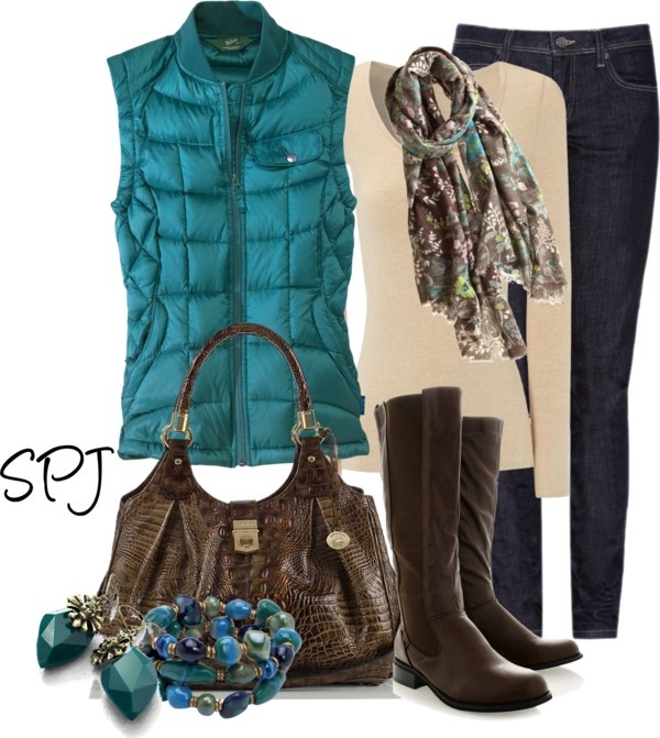 "Cozy Vest" by s-p-j on Polyvore Puffy Vest Outfit, Teal Vest, Vest Outfits For Women, Cozy Vest, Vest Outfit, Vest Outfits, Autumn Winter Fashion, Plus Size Fashion, What To Wear