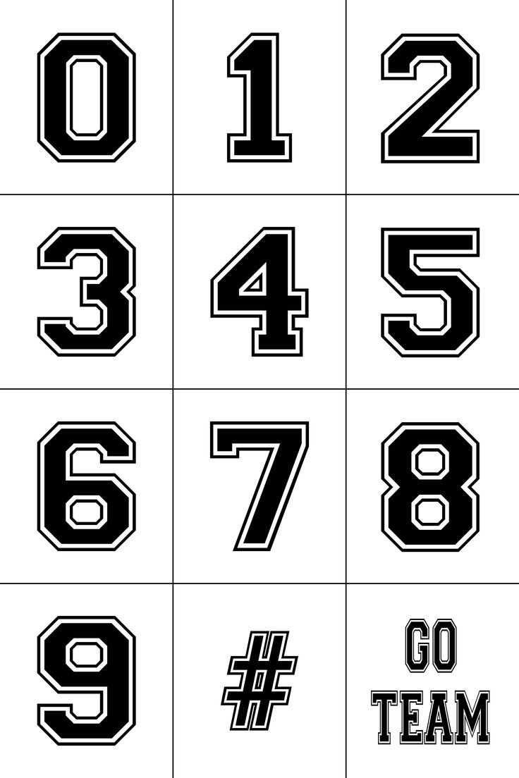 black and white numbers with the number nine on each one, which has been drawn in different