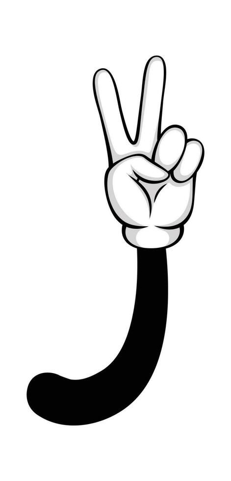 Gesture peace and greeting, two fingers up Fingers Illustration, Cartoon Gloves, Peace Fingers, Two Fingers, Cartoon Characters, Art Projects, Vector Free, Gloves, Clip Art