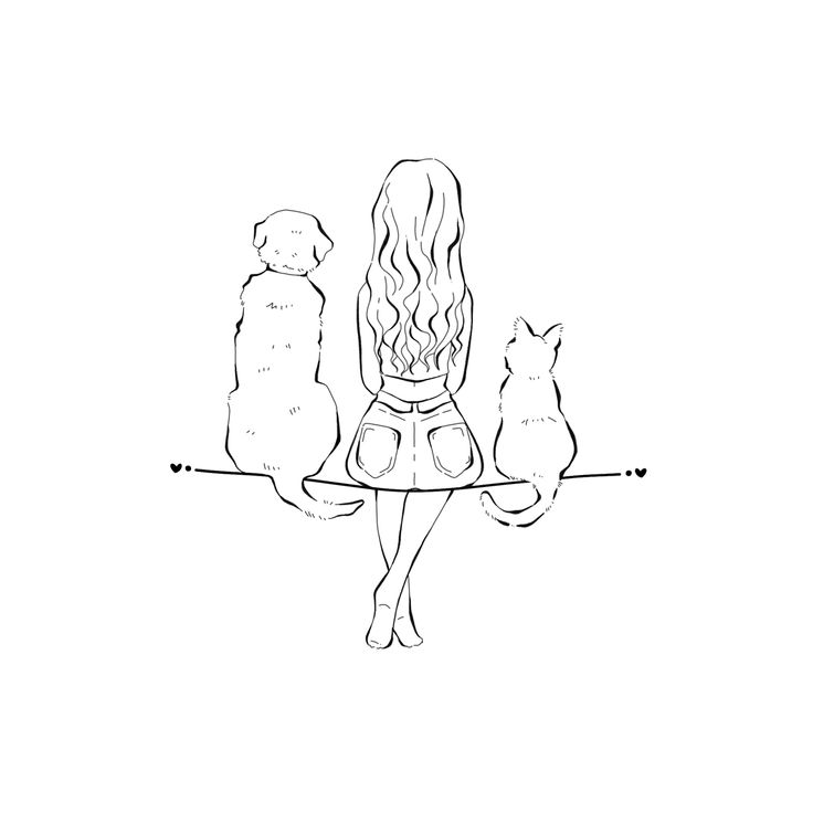 #cat #dog #tattooideas #tattoo #fineline #animals #girl Cat And Dog Tattoo, Beagle Tattoo, Abstract Pencil Drawings, Dog Angel, Small Pretty Tattoos, Puppy Art, Small Hand Tattoos, Tattoo Designs For Girls, Subtle Tattoos