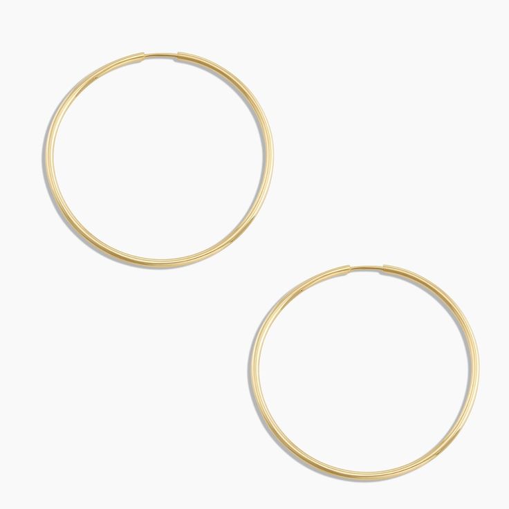 Description A gold standard. A pair of 14k gold hoop earrings are a timeless, must-have style you'll love for life Make it a single Product Details 14k solid gold 30mm hoop measurements: 30 mm profile diameter and 1.2 mm wide Tube closure Fine Jewelry Everyday Hoop, Everyday Fine Jewelry Hoop, Fine Jewelry Stackable Hoop Earrings, Fine Jewelry Stackable Hoop, Classic Recycled Gold Hoop Earrings, Classic Recycled Gold Hoop Jewelry, Stackable Hoop Jewelry As A Gift, Stackable Hoop Jewelry For Gifts, Stackable Yellow Gold Hoop Jewelry