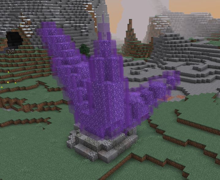 an image of a purple object in minecraft