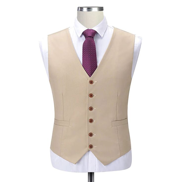 Package Includes: 1 x Jacket - 1 x Waistcoat - 1 x Pant

 	Fabric: 100% Wool
 	Yarn: 120s
 	Lining Fabric: Silk
 	Pattern: Solid
 	Construction: Half Canvas
 	Seasonality: All Season
 	Buttons: Regular
 	Jacket: Notch Lapel, Flap Pockets, Single Button Closure
 	Waistcoat: V Shape 6 Button
 	Trouser: Flat front, side seam slant pockets, 2 Back Pockets, Zip Closure

Experience sophistication with Andre Emilio's Tan 3 Piece Suit. 100% Wool, silk-lined, with exquisite detailing. Buy now & pay l Tailored Winter Blazer With Vest, Fall Beige Suits With Buttons, Beige Fall Suits, Formal Beige Vest With Notch Lapel, Formal Beige Notch Lapel Vest, Single Breasted Notch Lapel Vest For Fall, Beige Notch Lapel Vest For Formal Occasions, Fall Vest With Single Breasted Notch Lapel, Fall Single Breasted Vest With Notch Lapel