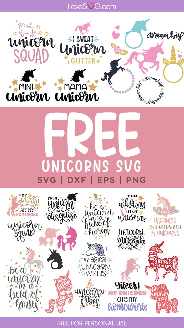 unicorn svg bundle with free unicorn svg files