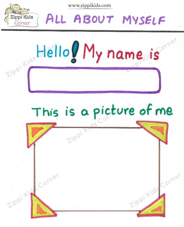 an image of hello my name is this is a picture of me written on paper