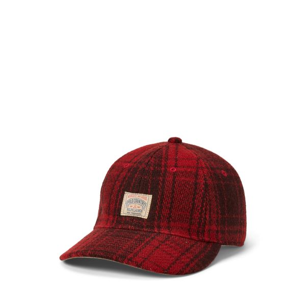 Ralph Lauren’s iconic Polo Country label accents this ball cap which is crafted with plaid wool twill and finished with a leather strap at the back. Fall Six-panel Hat For Outdoor, Fall Six-panel Outdoor Hat, Fall Outdoor Six-panel Hat, Casual Plaid Hat With Curved Brim, Classic Adjustable Baseball Cap For Fall, Wool Adjustable Baseball Cap For Outdoor, Adjustable Plaid Cap, Adjustable Wool Baseball Cap For Outdoor, Plaid Adjustable Curved Brim Hat