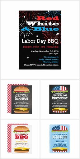 the labor day bbq flyer is displayed