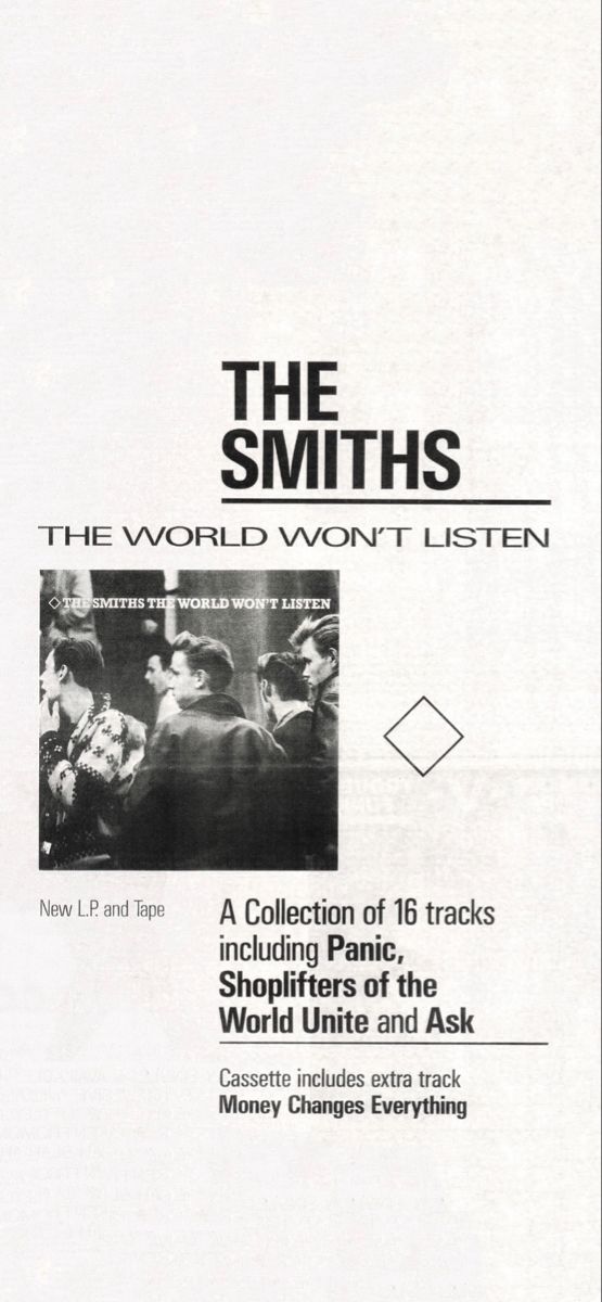 the smiths - the world won't listenen, vol 1 album cover