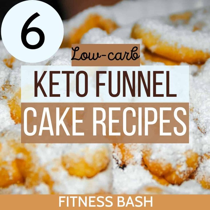 a cake with the words low carb keto funnel cake recipes