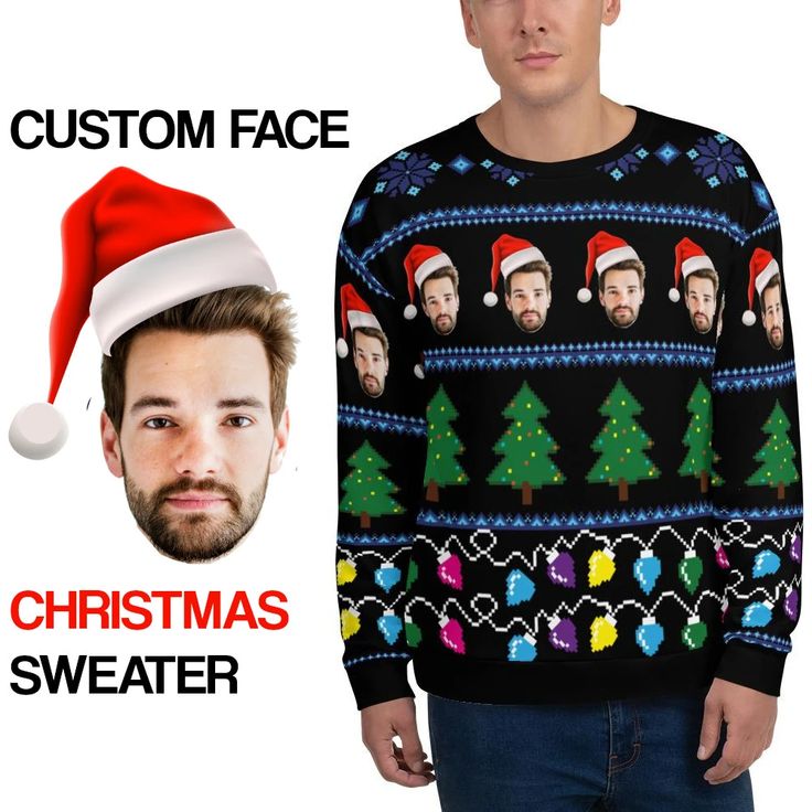 Ugly Christmas Sweater, Custom Faces Sweatshirt, Funny Selfie Boyfrien – Starcove Fashion Selfie Boyfriend, Girlfriend Photo, Funny Selfie, Funny Selfies, Family Women, Ugly Christmas Sweater Funny, Boyfriend Girlfriend Photos, Boyfriend Photos, Holiday Patterns