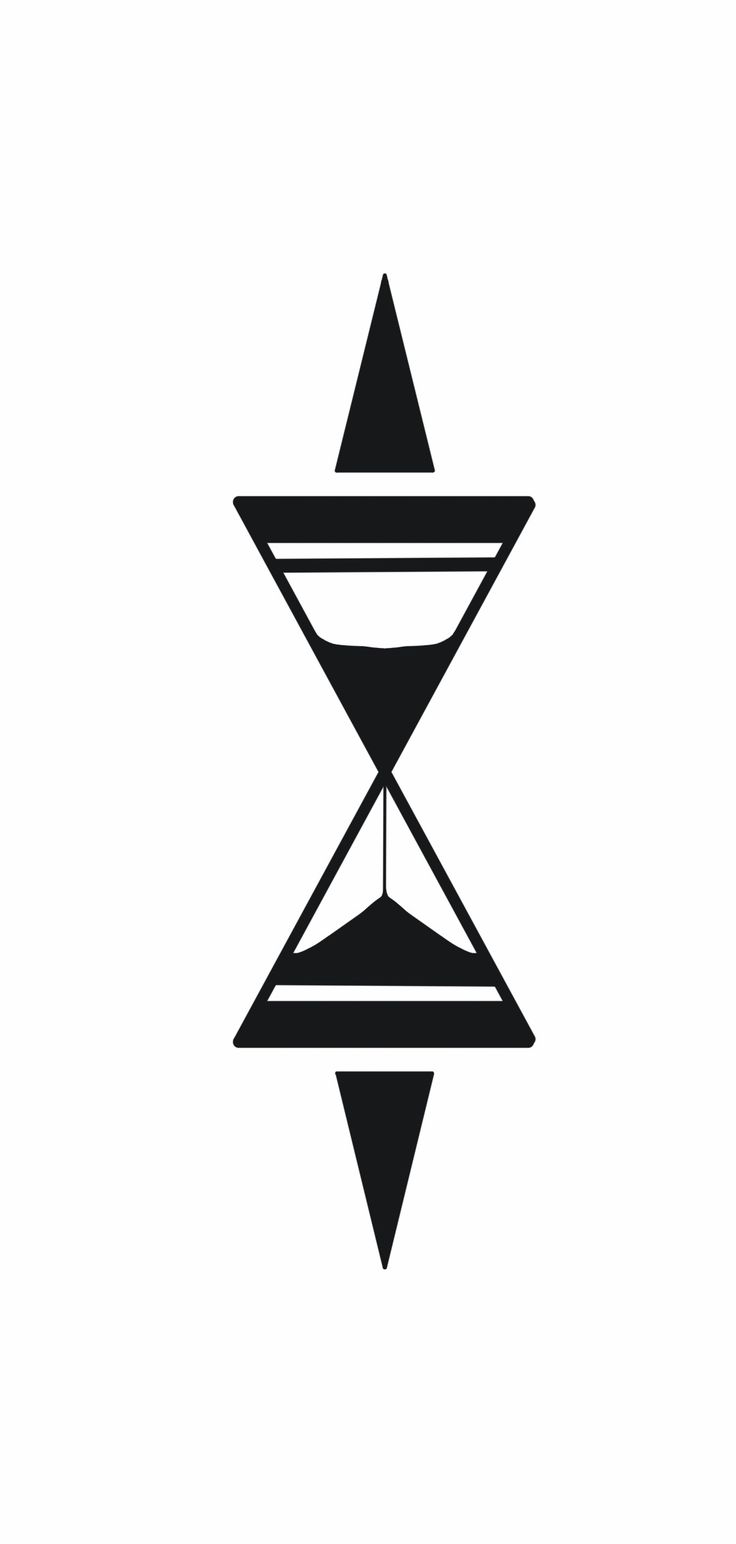 an hourglass icon on a white background