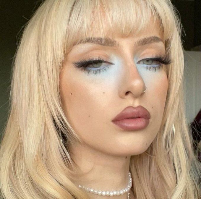 (1) ২ on X: "blue undereye makeup look🎐🫧🦋 https://t.co/VcWcl2canR" / X Blue Undereye Makeup, Blue Undereye, Eve Frsr, White Eye Makeup, Under Eye Makeup, White Eyeshadow, Makeup For Blondes, Ethereal Makeup, Dope Makeup