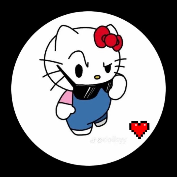 an image of a hello kitty holding a heart