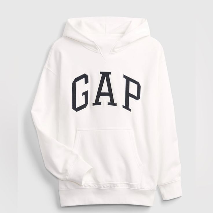 New With Tags; Color- New Off White Hoodie Gap, Gap Logo, Teen Top, Gap Sweater, White Hoodie, Fleece Hoodie, French Terry, Kids Shirts, Mens Sweatshirts