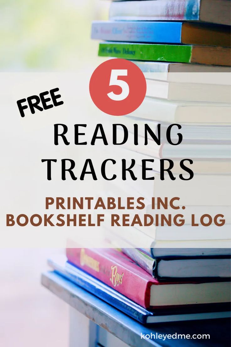 books stacked on top of each other with the text free reading trackerrs printables