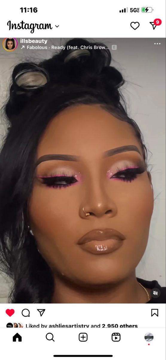 Soft Glam Makeup With Pink Eyeshadow, Pink Makeup Looks Birthday, Birthday Make Up Looks Natural, Prom Makeup For A Pink Dress, Glam Birthday Makeup Looks Pink, Pink Makeup Looks Soft Glam, Pink And Gold Glam Makeup, Soft Pink And Gold Makeup, Pink Birthday Eyeshadow