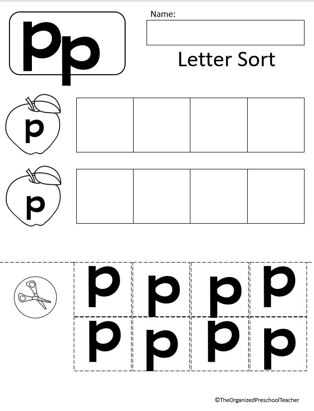 the letter p worksheet for preschool to learn how to write and draw letters