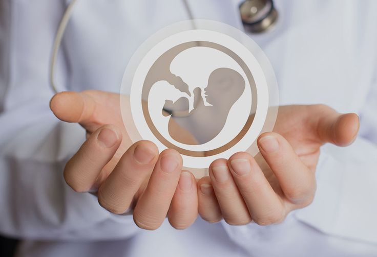 a doctor is holding out a stethoscope with a silhouette of a baby in it