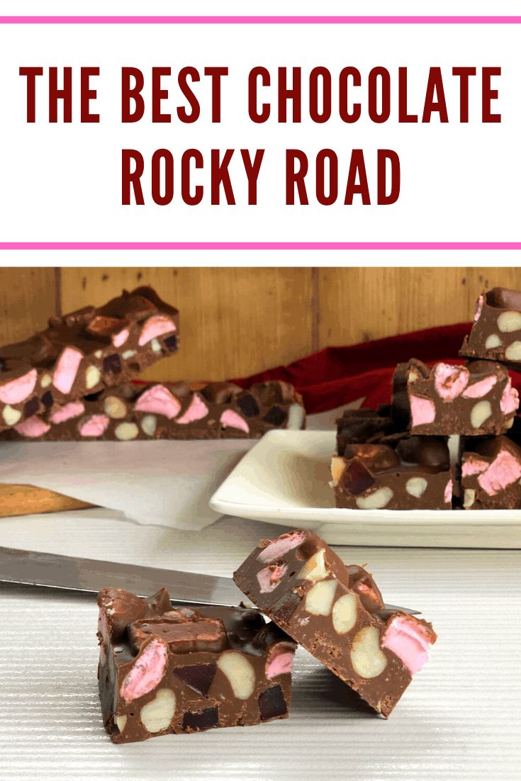 the best chocolate rocky road recipe is made with only 3 ingredients and it's ready to be eaten