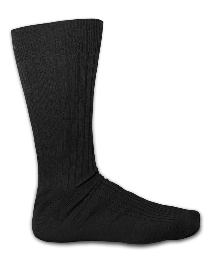 This classic men’s wide rib crew dress sock is the perfect addition to your work and formal wardrobe. With a perfect height for combining with our Shirttail Garters, and a soft cotton blend your feet will stay comfortable throughout the day. Classic wide rib Cotton blend for comfort and durability 60% Cotton, 40% Nylon Proudly Made in USA Classic Fitted Ribbed Socks, Classic Ribbed Socks, Classic Ribbed Fitted Socks, Classic Solid Winter Socks, Classic Winter Socks, Classic Black Knee-high Socks, Classic Formal Socks For Winter, Classic Winter Socks For Formal Occasions, Classic Mid-calf Cotton Socks