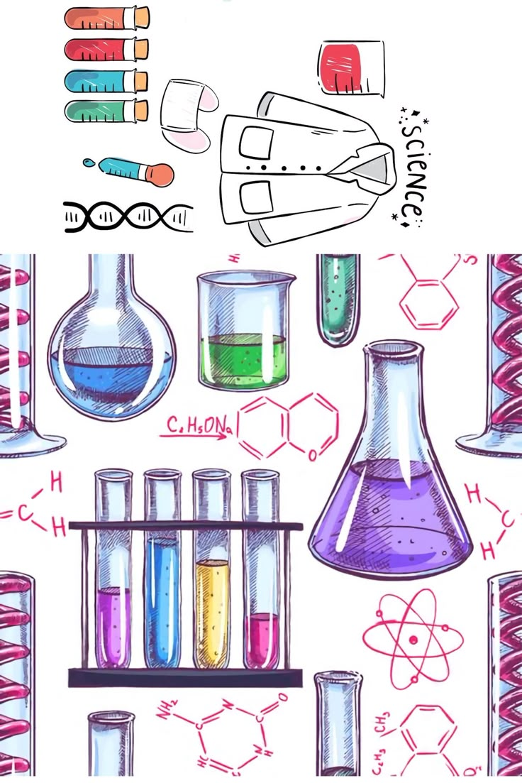 an image of laboratory equipment with colored liquids