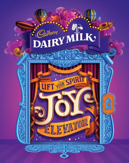 an advertisement for dairy milk with the words'let your spirit joy elevator'on it