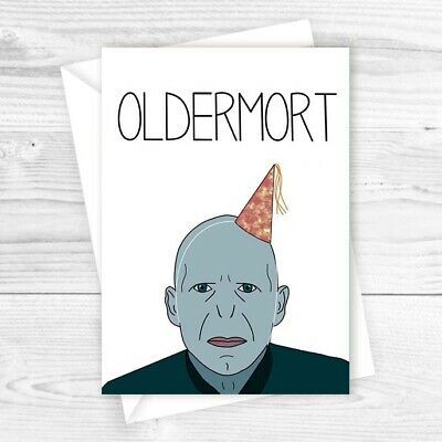 an old man with a party hat on his head is featured in this humorous birthday card