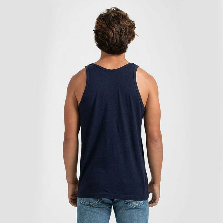 Unisex Fine Jersey Tank - NAVY - L | Tultex Fine Jersey Tank Top in Navy Blue Size Large | Cotton Navy Marine Style Cotton Top, Navy Cotton Marine Style Tops, Navy Casual Cotton Tank Top, Casual Navy Cotton Tank Top, Navy Sleeveless Cotton Tops, Sleeveless Shirts, Jersey Tank Top, Royal Navy, Sleeveless Shirt