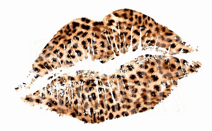 an animal print lipstick with the shape of a leopard print on it's lips