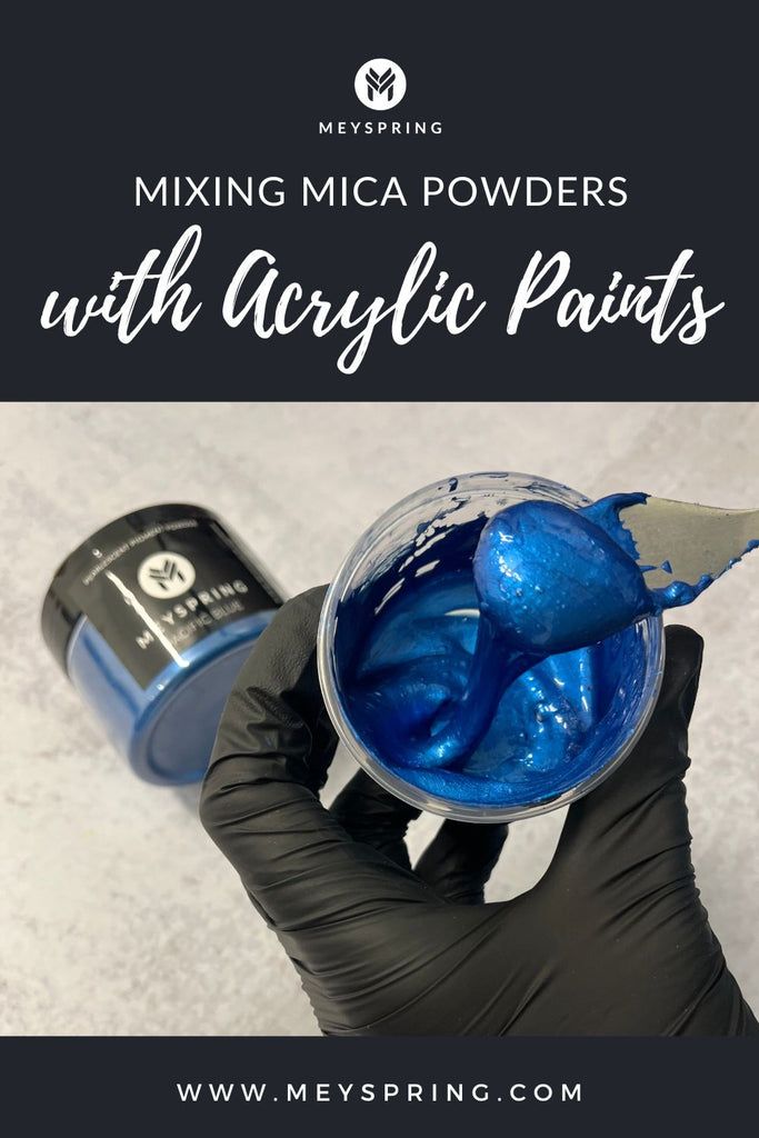 mixing mica powders with acrylic paints is an easy and fun way to learn how to use it