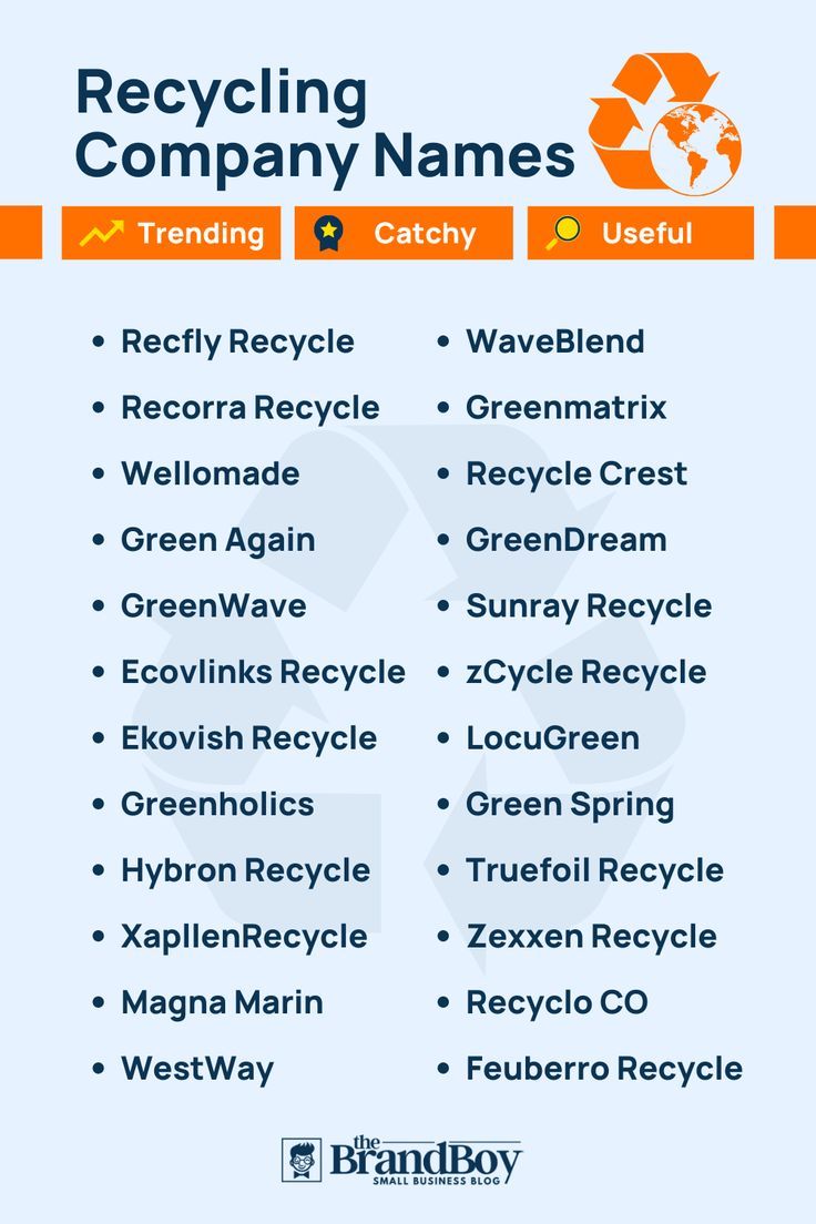 Recycling Company Names Company Names Ideas, Recycling Companies, Way To Earn Money, Next Brand, Catchy Names, Save Nature, Names Ideas, Name Ideas, Green Spring