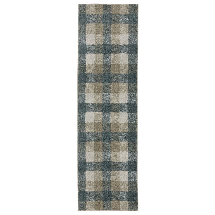 Oriental Weavers ALTON 5093x Blue Plaid Rug, Tan Rug, Dark Blue Grey, Variegated Yarn, Teal And Grey, Rug Sets, Warm Grey, Beautiful Textures, Beige Rug