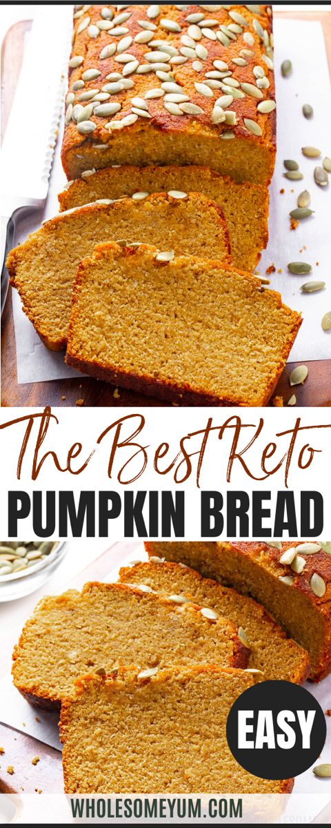 Almond Flour Keto Pumpkin Bread Cheesecake Pumpkin Pie, Keto Pumpkin Bread, Low Carb Pumpkin Recipes, Cheesecake Pumpkin, Bread Pumpkin, Everything Pumpkin, Pan Sin Gluten, Keto Pumpkin, Low Carb Chicken Recipes