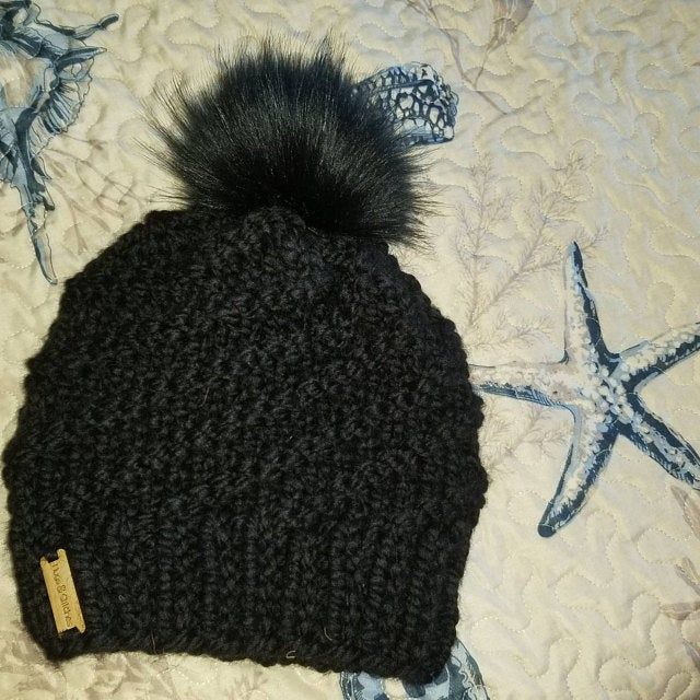 Ladies winter hat in black and cream | Etsy Cozy Fitted Hats For Cold Weather, Black Hats For Cold Weather In Fall, Fitted Warm Crochet Hat For Cold Weather, Black Crochet Hat For Fall Cold Weather, Black Crochet Hat For Cold Weather In Fall, Black Crochet Hat For Fall And Cold Weather, Black Knitted Hat One Size Fits Most, Black Hat For Cold Weather In Fall, Adjustable Black Hat For Cold Weather