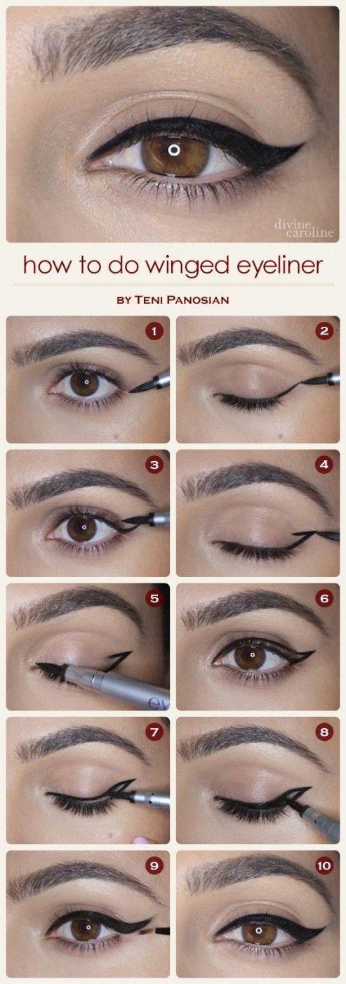 - 15 Essential Eyeliner Tutorials - Heart Over Heels. Eyeliner Tips And Tricks For Beginners.  Looking For Great Gel, Liquid, Winged, Or Pencil Techniques?  We Have Products For Achieving A Natural Look And Some Sweet Tips For Techniques For Glasses.  All Women Must Learn How To Do Step By Step Natural Eyeliner For Bottom And Top Lids. How To Do Winged Eyeliner, Make Up Mata, Teknik Makeup, Tutorial Eyeliner, Eyeliner Tips, Eyeliner Hacks, Winged Eyeliner Tutorial, Mekap Mata, Apply Eyeshadow