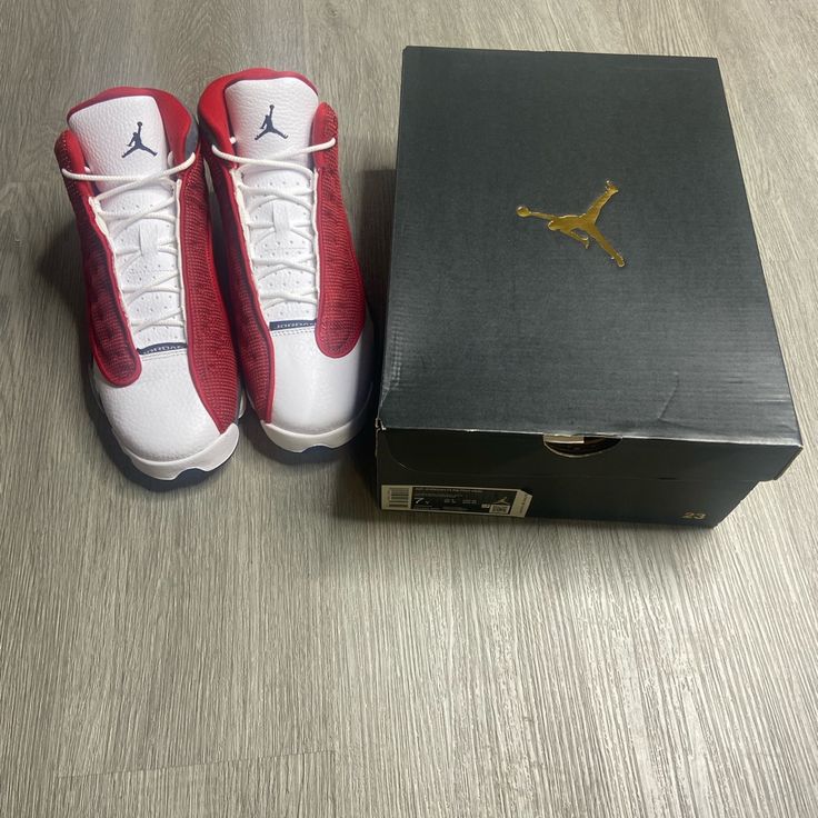 Air Jordan 13 Retro Red Flints Gs Unisex Shoe Size 7y Red Gray Nwt Air Jordan 13 Retro, Jordan Red, Jordan 13 Retro, Shoes Air, Jordan 13, Kids Jordans, Unisex Shoes, Jordan Shoes, Air Jordan