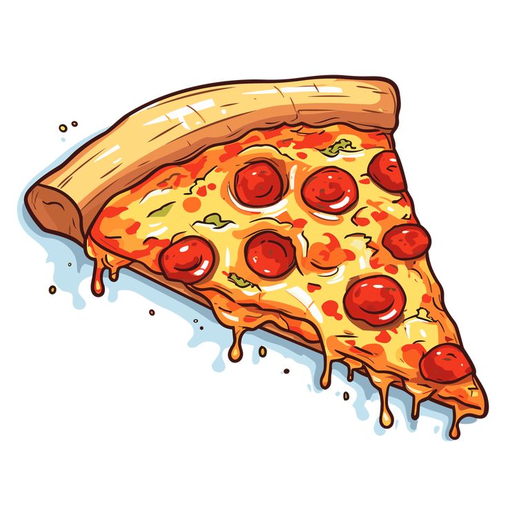 a slice of pizza with pepperoni and cheese on it's crust, dripping from the top