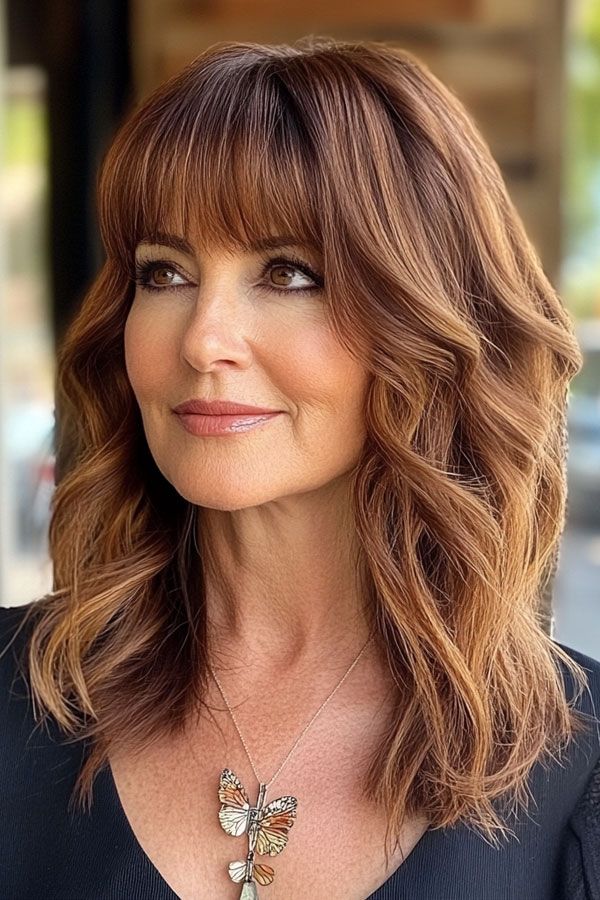 32 Medium-Length Layered Haircuts & Hairstyles For Women Over 60 Women’s Mid Length Layered Haircuts, Medium Length Layers, Blonde Layers, Mid Length Hair, Medium Length Hair Cuts, Layered Haircuts, Brunette Hair, Hair Color Trends, Hair A