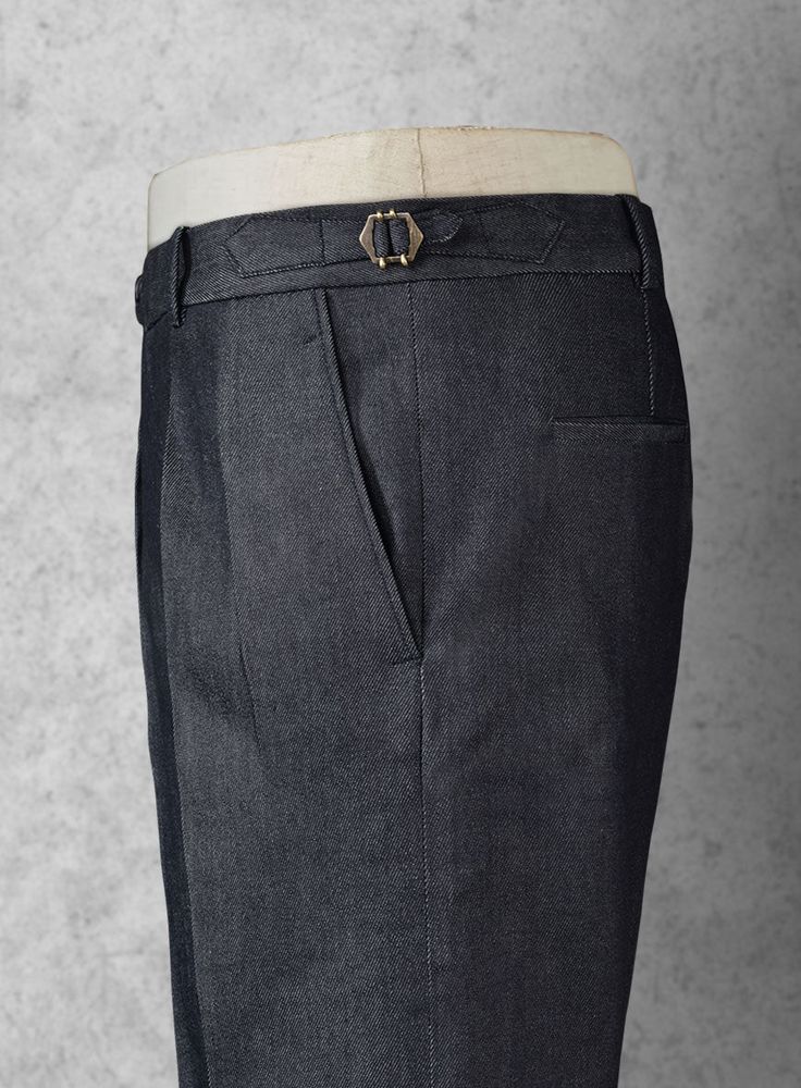 Introducing our Selvedge Denim Gurkha Pants - a perfect blend of style and durability. Crafted from cotton selvedge denim, renowned for its rugged feel and exceptional longevity. These pants feature the signature 'self-edge' or selvedge, a clean, tightly woven band on the edge of the denim fabric. These pants not only look great but age beautifully, making them a must-have for those who appreciate fine craftsmanship. Perfect for casual outings or making a statement at work.  
 
Look Includes Classic Medium Wash Fitted Pants, Fitted Classic Medium Wash Pants, Classic Fitted Medium Wash Pants, Classic Medium Wash Bottoms With Standard Cut Leg, Medium Wash Straight Fit Bottoms With Belt Loops, Indigo Cotton Bottoms With Belt Loops, Classic Medium Wash Pants With Standard Cut Leg, Indigo Workwear Bottoms With Belt Loops, Classic Denim Blue Pants With Standard Cut Leg